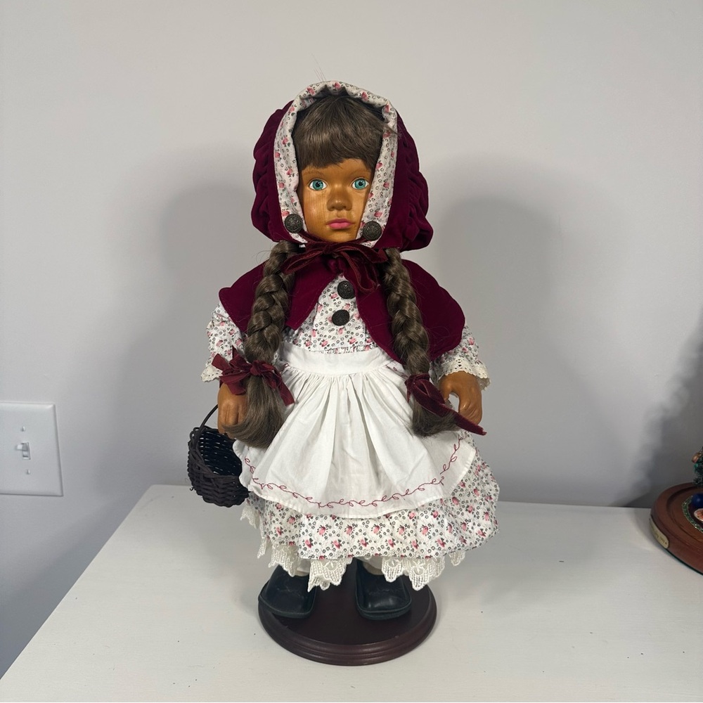 Vtg Gretchen 1st Wooden Doll Hamilton Collection Collector Limited Ed 3165/9850